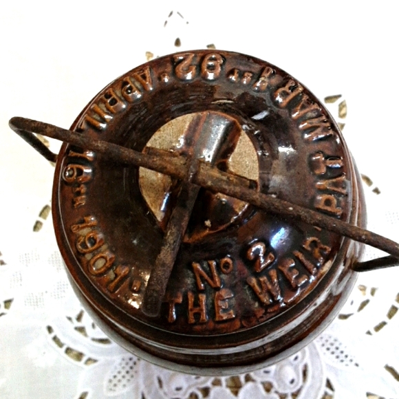 Antique Crock Canning Jar 120 yrs old - Picture 2 of 5